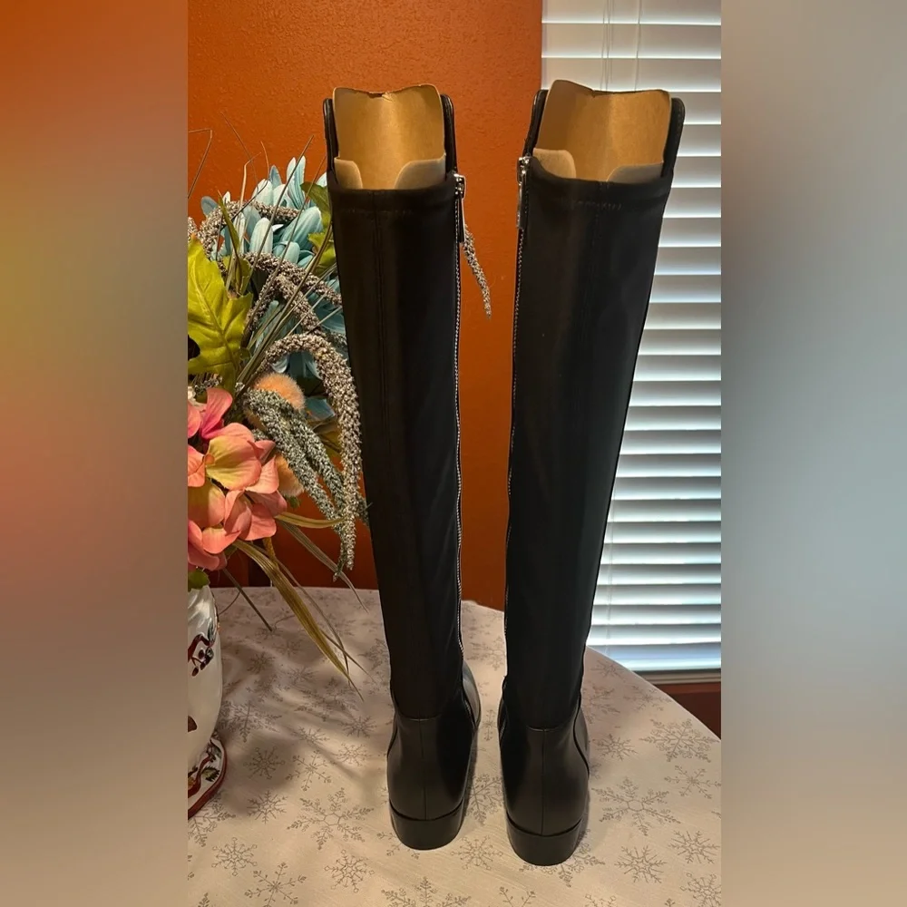 New Michael Kors Bromley Riding Boots Black - Size 5M